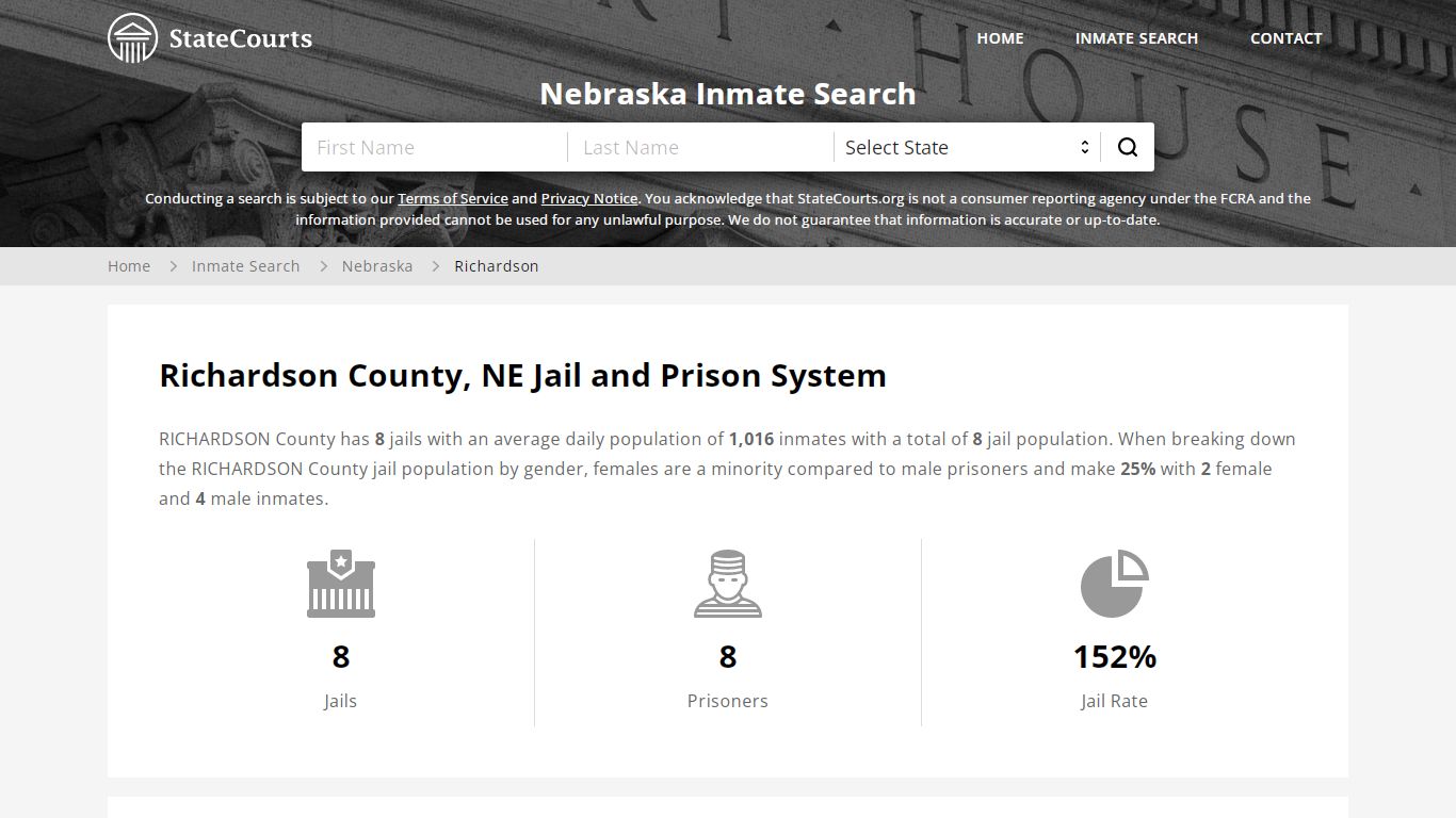 Richardson County, NE Inmate Search - StateCourts